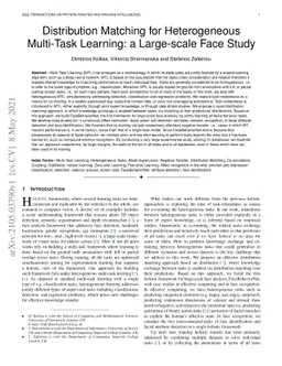 Distribution Matching for Heterogeneous Multi-Task Learning: a
  Large-scale Face Study