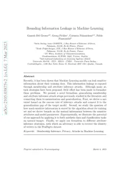 Bounding Information Leakage in Machine Learning