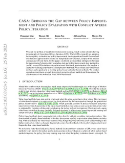 CASA: Bridging the Gap between Policy Improvement and Policy Evaluation
  with Conflict Averse Policy Iteration