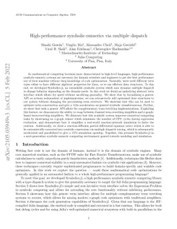 High-performance symbolic-numerics via multiple dispatch