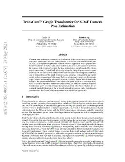 TransCamP: Graph Transformer for 6-DoF Camera Pose Estimation