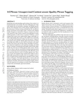 UCPhrase: Unsupervised Context-aware Quality Phrase Tagging