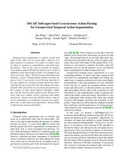 SSCAP: Self-supervised Co-occurrence Action Parsing for Unsupervised
  Temporal Action Segmentation
