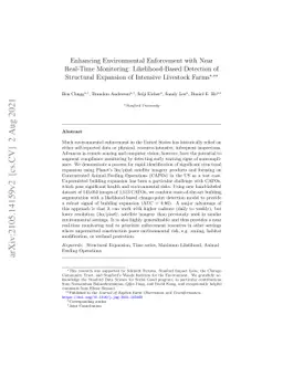 Enhancing Environmental Enforcement with Near Real-Time Monitoring:
  Likelihood-Based Detection of Structural Expansion of Intensive Livestock
  Farms