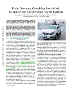 Radar Odometry Combining Probabilistic Estimation and Unsupervised
  Feature Learning