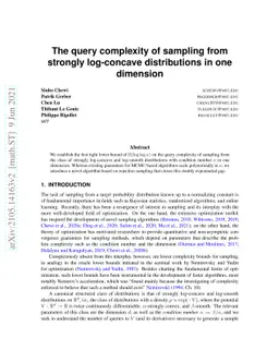 The query complexity of sampling from strongly log-concave distributions
  in one dimension