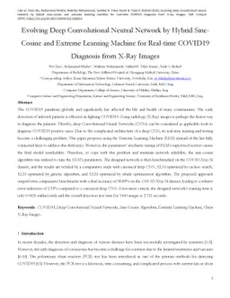 Evolving Deep Convolutional Neural Network by Hybrid Sine-Cosine and
  Extreme Learning Machine for Real-time COVID19 Diagnosis from X-Ray Images