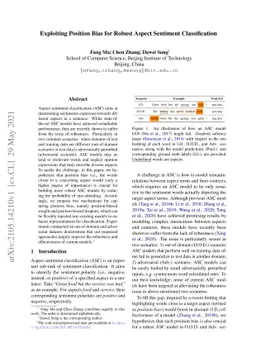 Exploiting Position Bias for Robust Aspect Sentiment Classification