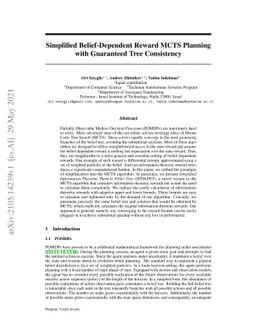 Simplified Belief-Dependent Reward MCTS Planning with Guaranteed Tree
  Consistency