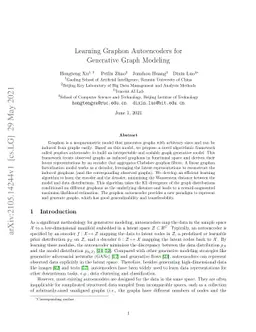 Learning Graphon Autoencoders for Generative Graph Modeling