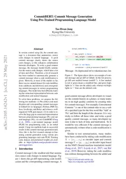 CommitBERT: Commit Message Generation Using Pre-Trained Programming
  Language Model