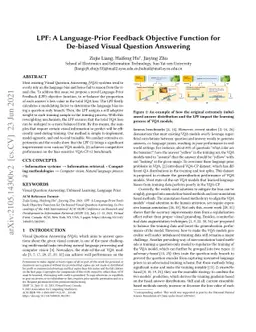 LPF: A Language-Prior Feedback Objective Function for De-biased Visual
  Question Answering