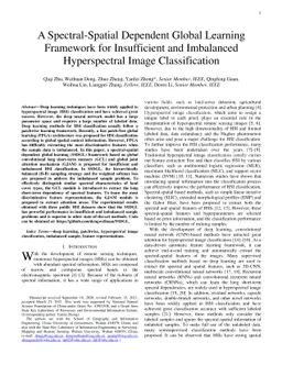 A Spectral-Spatial-Dependent Global Learning Framework for Insufficient
  and Imbalanced Hyperspectral Image Classification