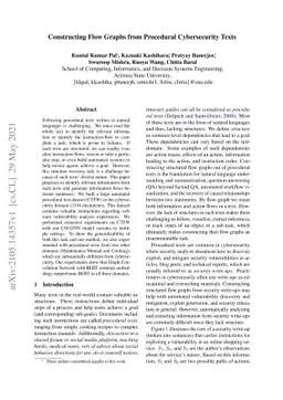 Constructing Flow Graphs from Procedural Cybersecurity Texts