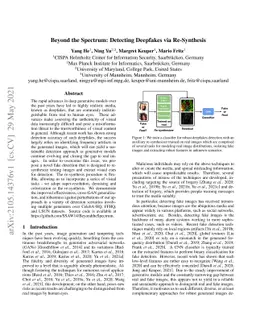 Beyond the Spectrum: Detecting Deepfakes via Re-Synthesis