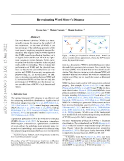 Re-evaluating Word Mover's Distance