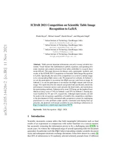 ICDAR 2021 Competition on Scientific Table Image Recognition to LaTeX