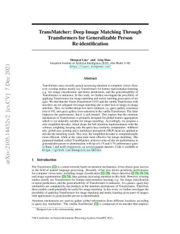 TransMatcher: Deep Image Matching Through Transformers for Generalizable
  Person Re-identification