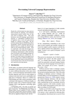 Pre-training Universal Language Representation