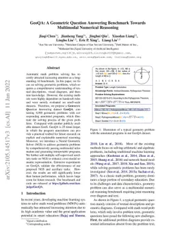GeoQA: A Geometric Question Answering Benchmark Towards Multimodal
  Numerical Reasoning