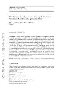 On the benefits of representation regularization in invariance based
  domain generalization
