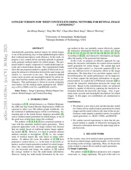 Longer Version for "Deep Context-Encoding Network for Retinal Image
  Captioning"