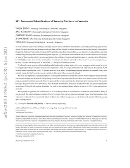 SPI: Automated Identification of Security Patches via Commits