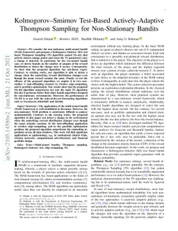 Kolmogorov-Smirnov Test-Based Actively-Adaptive Thompson Sampling for
  Non-Stationary Bandits