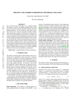 Identity and Attribute Preserving Thumbnail Upscaling