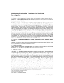 Evolution of Activation Functions: An Empirical Investigation