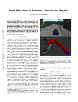 Shaped Policy Search for Evolutionary Strategies using Waypoints