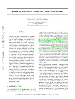 Generating Adversarial Examples with Graph Neural Networks