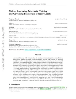 NoiLIn: Improving Adversarial Training and Correcting Stereotype of
  Noisy Labels