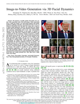 Image-to-Video Generation via 3D Facial Dynamics