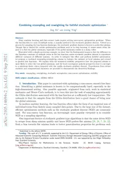 Combining resampling and reweighting for faithful stochastic
  optimization