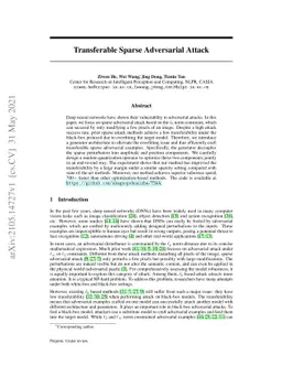 Transferable Sparse Adversarial Attack