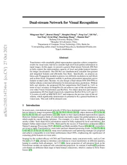 Dual-stream Network for Visual Recognition