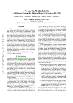 Towards One Model to Rule All: Multilingual Strategy for Dialectal
  Code-Switching Arabic ASR
