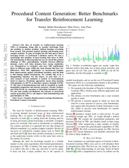 Procedural Content Generation: Better Benchmarks for Transfer
  Reinforcement Learning
