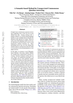 A Semantic-based Method for Unsupervised Commonsense Question Answering