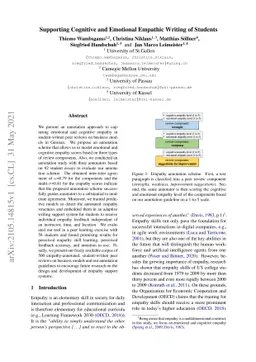 Supporting Cognitive and Emotional Empathic Writing of Students