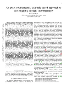 An exact counterfactual-example-based approach to tree-ensemble models
  interpretability