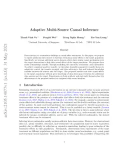 Adaptive Multi-Source Causal Inference