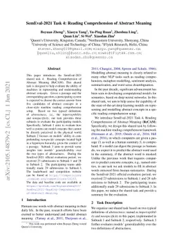 SemEval-2021 Task 4: Reading Comprehension of Abstract Meaning