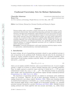 Conformal Uncertainty Sets for Robust Optimization