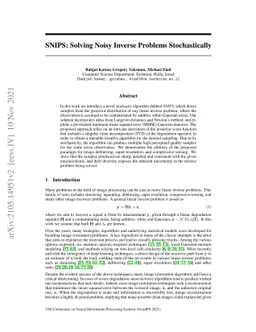 SNIPS: Solving Noisy Inverse Problems Stochastically