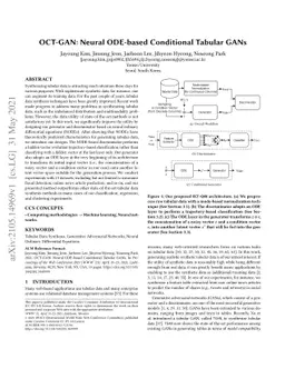 OCT-GAN: Neural ODE-based Conditional Tabular GANs