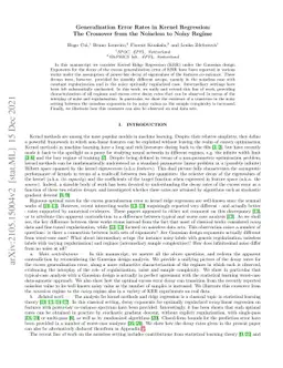 Generalization Error Rates in Kernel Regression: The Crossover from the
  Noiseless to Noisy Regime