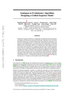 Analogous to Evolutionary Algorithm: Designing a Unified Sequence Model