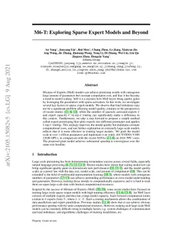 M6-T: Exploring Sparse Expert Models and Beyond